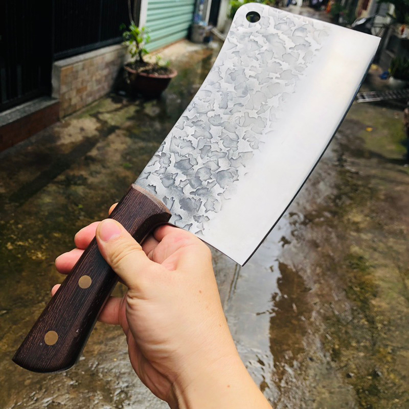 Dao làm bếp Nhật nội địa chặt xương nặng 1kg dày 5mm dài 30cm