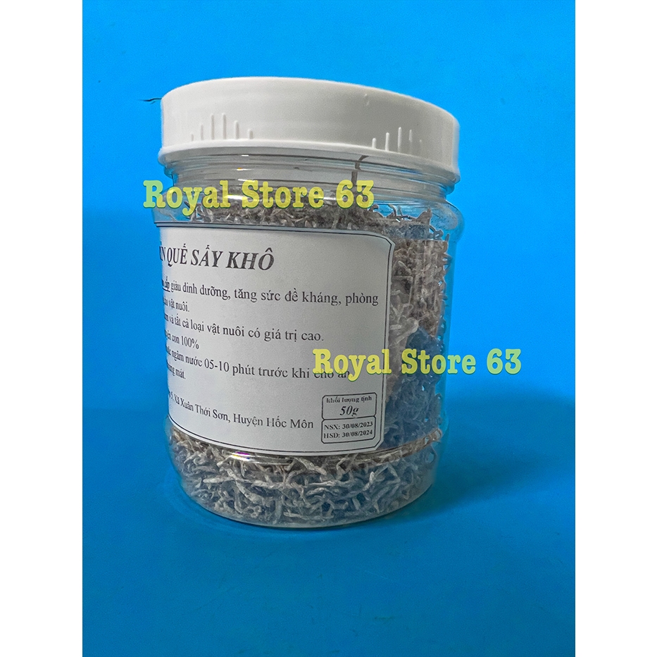 Trùng Quế Sấy Khô Phúc Tân  thức ăn dinh dưỡng, cao cấp cho cá cảnh, chim, bò sát