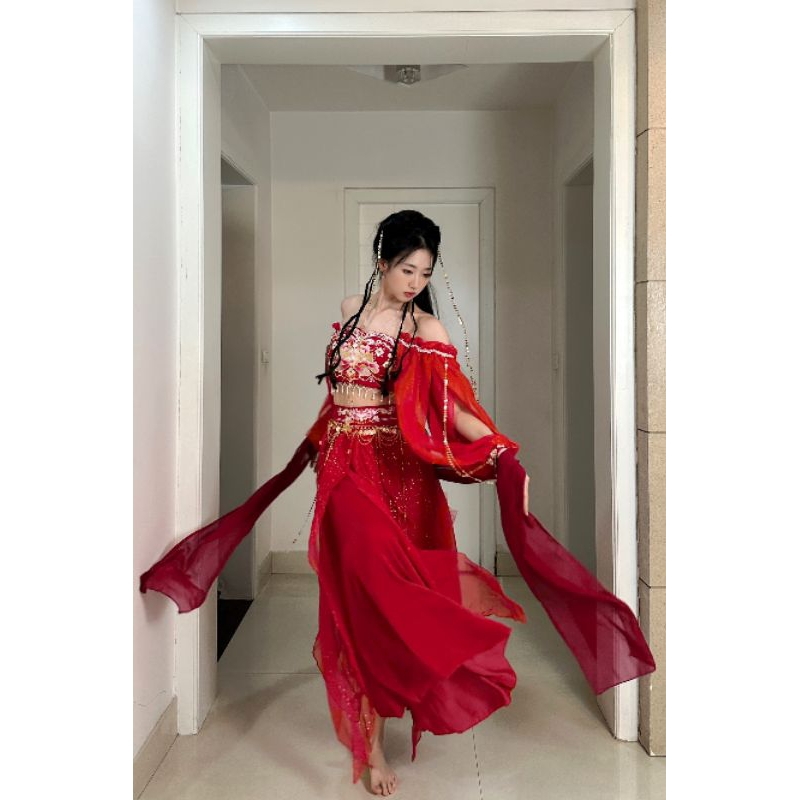 Hán phục cổ trang đôn hoàng brand set 7 món