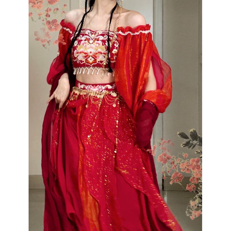 Hán phục cổ trang đôn hoàng brand set 7 món