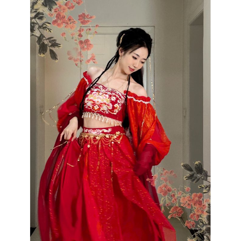 Hán phục cổ trang đôn hoàng brand set 7 món