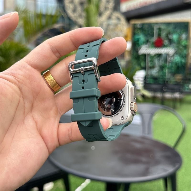 Dây đeo silicon Sản Phẩm Chất Lượng Cho Apple Watch 9 8 Ultra 7 6 SE 5 4 3 49mm 41mm 45mm 44mm 40mm