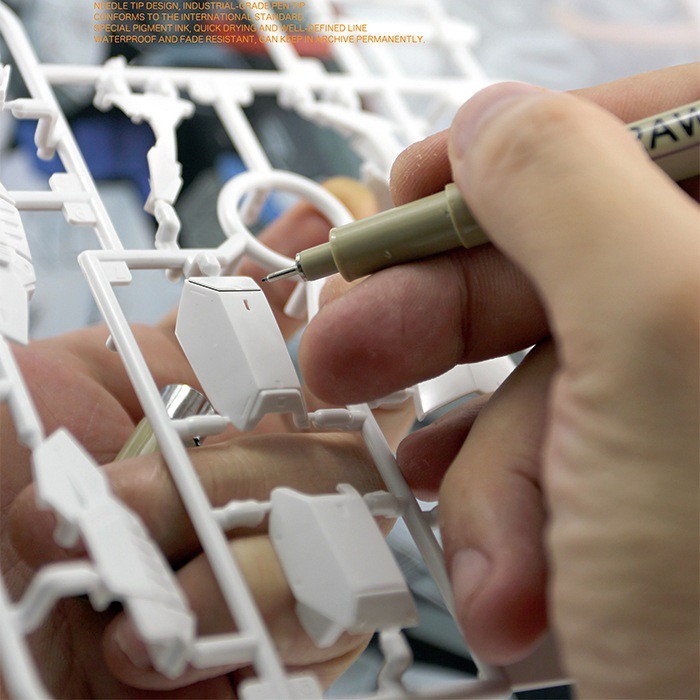 Bút kẻ lằn chìm tô màu mô hình Gundam Bandai, dụng cụ kẻ lằn đồ chơi Gundam Nét 0.2mm