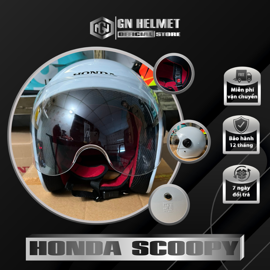 Mũ bảo hiểm 3/4 HONDA SCOOPY chính hãng