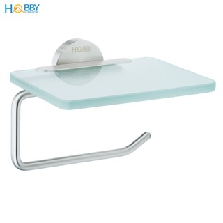 Kệ để giấy vệ sinh có mái che thủy tinh inox 304 Hobby home decor G16