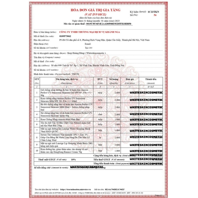 Kem chống nắng Anessa Perfect UV Sunscreen Skincare Milk 60ml nhật bản mẫu mới