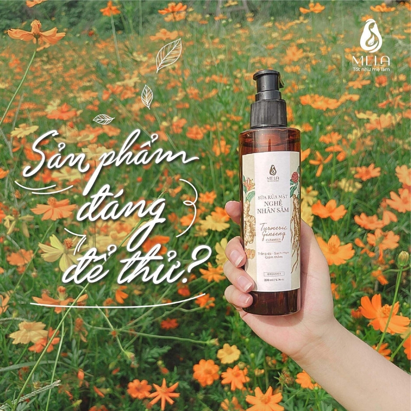 Sữa Rửa Mặt Nghệ Nhân Sâm MELA Dịu Nhẹ Lành Tính, Hỗ Trợ Làm Sáng Da 200ml | BigBuy360 - bigbuy360.vn