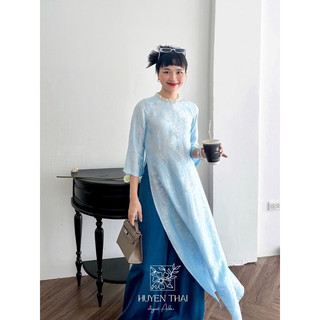 HUYENTHAI | Áo dài Lam Ngọc kèm quần
