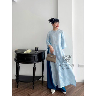 HUYENTHAI | Áo dài Lam Ngọc kèm quần