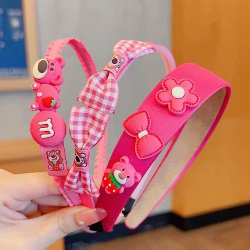 SET 3 BỜM BỢC VẢI NƠ NHÚN HÌNH THÚ SIÊU XINH CHO BÉ