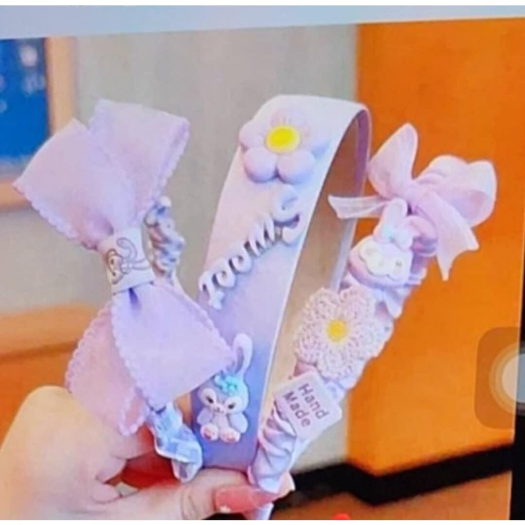 SET 3 BỜM BỢC VẢI NƠ NHÚN HÌNH THÚ SIÊU XINH CHO BÉ