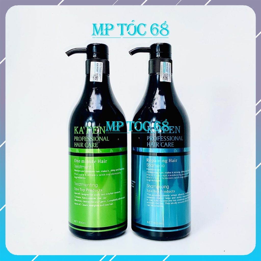 Dầu Cặp Siêu Mượt Ka’fen Bổ Sung Vitamin E Dành Cho Tóc Khô Xơ Hư Tổn Trẻ Ngọn, Dầu Gội Xả Chống Rụng Tóc 800ml / KAFEN