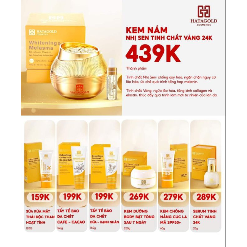 Kem dưỡng trắng da Body HataGold 7 ngày lên tông