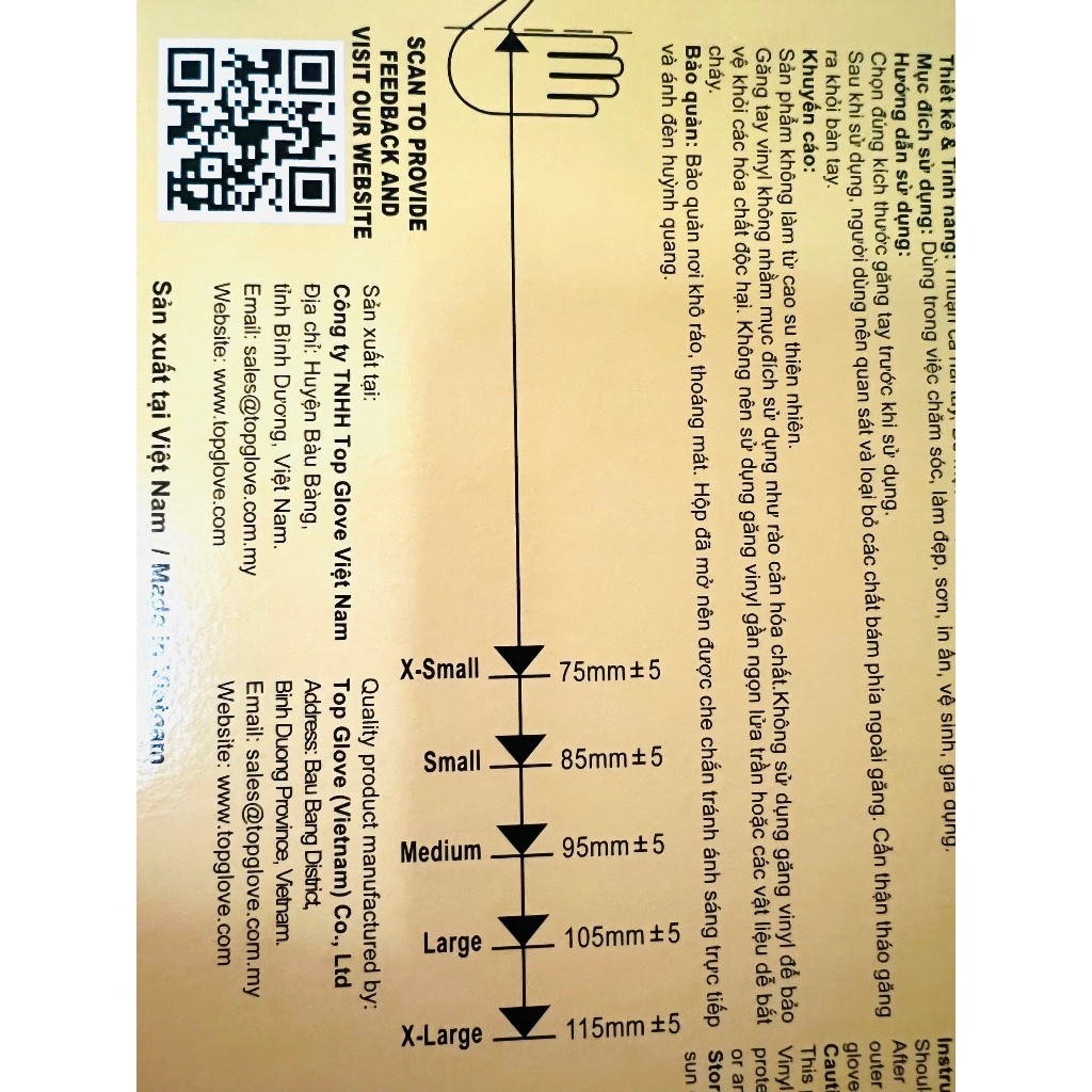 Găng Tay Trong Suốt Vinyl Không Bột, Hộp 100 Chiếc=50 Đôi Bao Tay Spa,Xăm,Chế Biến Thực Phẩm, Nha Khoa Size S-M-L-XL