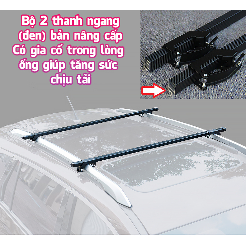 🔥 SIÊU HÓT 🔥 Siêu chất !!! Thanh giá nóc ngang lắp cho xe có sẵn giá nóc dọc thấp hoặc cao SIÊU CHẮC CHẮN VÀ KHOẺ