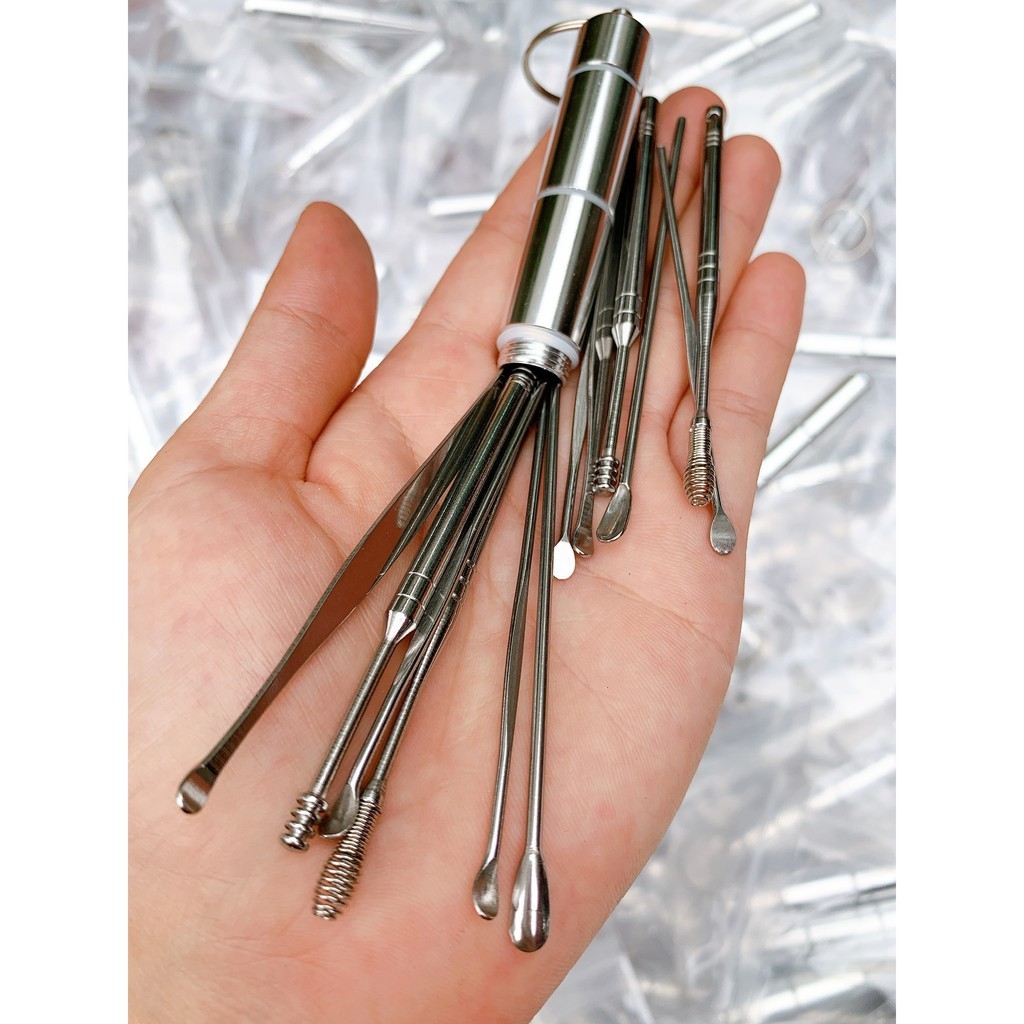 Dụng cụ lấy ráy tai,bộ lấy ráy tai,lấy ráy tai,bộ ráy ta,có móc treo chìa khóa tiện dụng