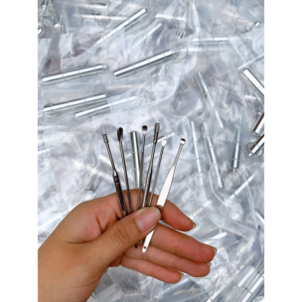 Dụng cụ lấy ráy tai,bộ lấy ráy tai,lấy ráy tai,bộ ráy ta,có móc treo chìa khóa tiện dụng