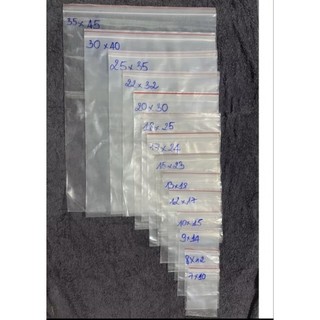 Túi zíp chỉ đỏ hàng dày, đẹp , đủ size-100 gram-500 gram