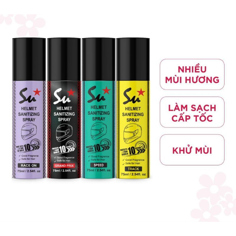 Chai Xịt Khử Mùi Mũ Bảo Hiểm Su Star