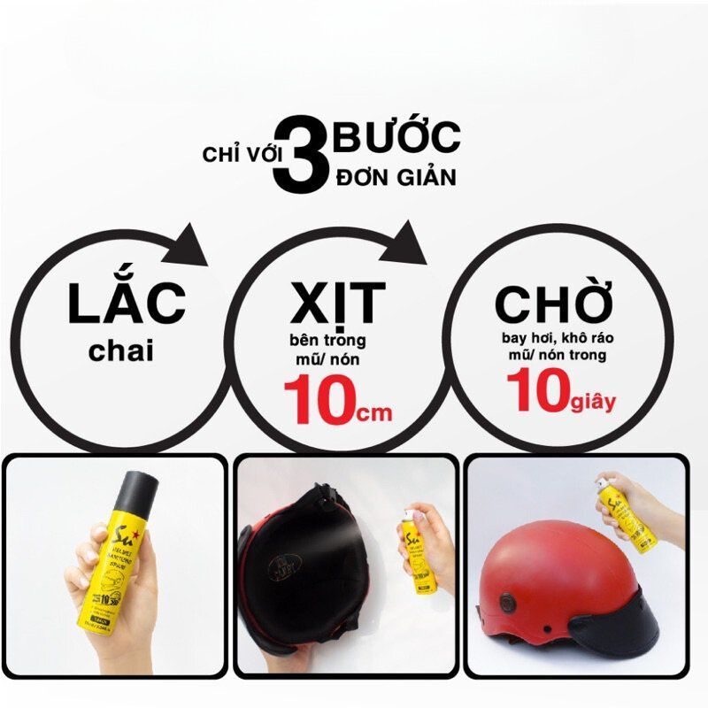 Chai Xịt Khử Mùi Mũ Bảo Hiểm Su Star