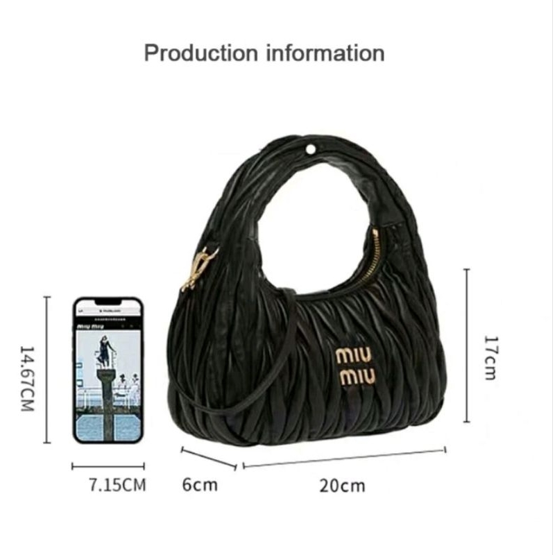 TÚI da Pu MIUMIU cầm tay cao cấp màu hồng + dây đeo chéo KHÔNG HỘP