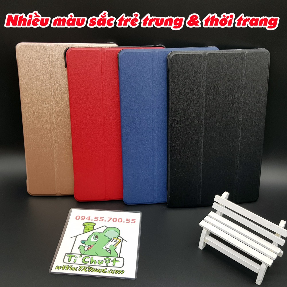 Bao Da Samsung Tab S9 PLUS/ S9 FE PLUS 12.4" X616B X816B Lưng Dẻo PU Gấp 3 Khúc