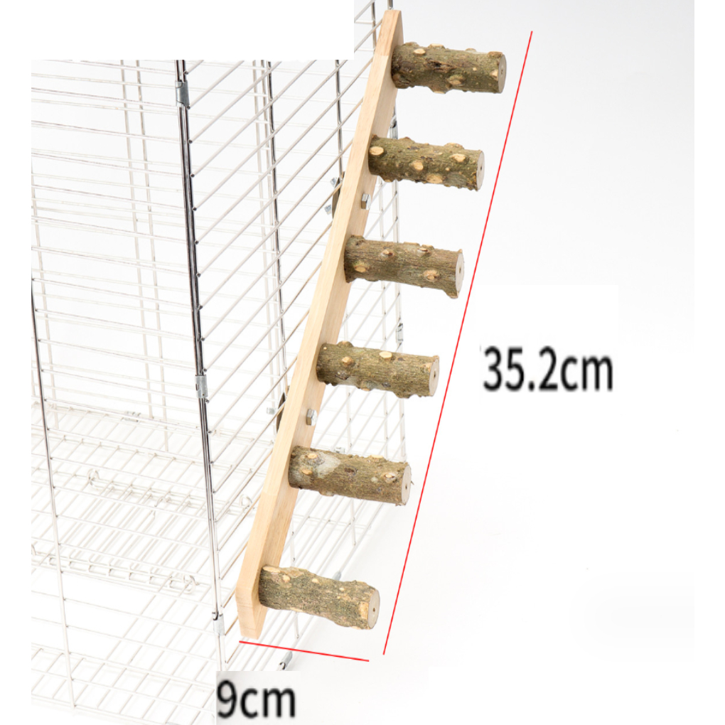1 CÁI THANG 1 BÊN GỖ GẠO DÙNG LÀM ĐỒ CHƠI CHO VẸT