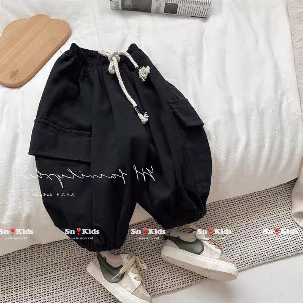 Quần dài bé trai , quần kaki túi hộp bo gấu sành điệu cho bé trai 10-30kg