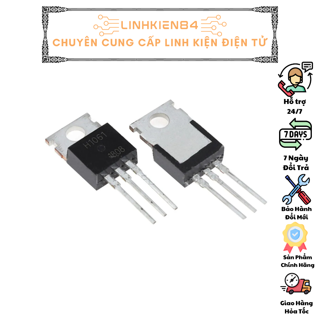 Transistors NPN H1061 TO220 4A 100V