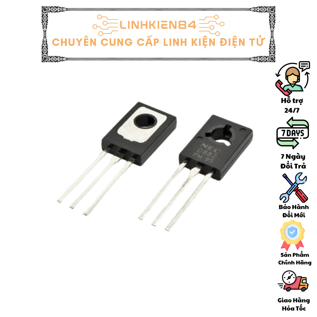 COMBO 5 Chiếc D882 TRANS NPN 3A 30V
