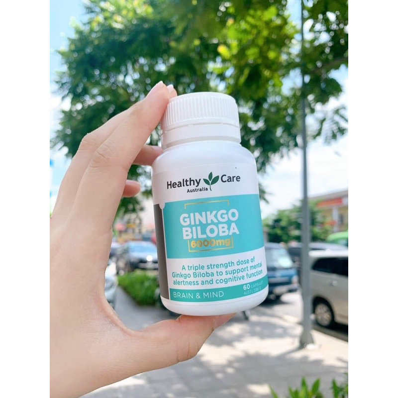 Viên uống Bổ não Ginkgo Biloba 6000mg HEALTHY CARE, 60 viên,( 6000 HC HC )