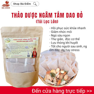 Lá Xông Tắm Dao Đỏ Dân Tộc SaPa | Xông Hơi Tăng Sức Đề Kháng, Khoẻ Người| dạng túi lọc | Lá Tắm Dao Đỏ - Shop Bà Điểm