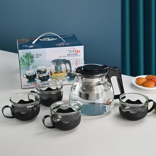 Bộ ấm trà thủy tinh 5 món - bộ tách trà 700ml có lõi lọc