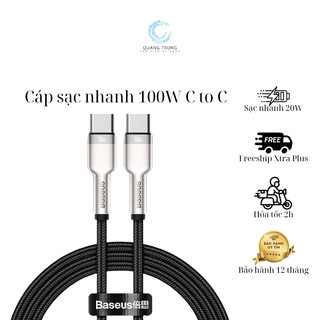 Cáp Sạc Nhanh 5A 100W Type C to Type C Chính hãng Baseus.