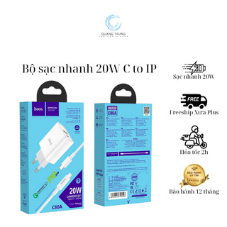 Cốc sạc Hoco C80-C80A 2 cổng ( USB + Type- C ) PD 18W, sạc nhanh 3.1A, Q.C 3.0 ( EU )