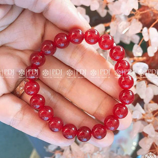 Vòng tay đá mã não đỏ cam 10li - Đá mã não cao cấp - Kèm hộp đựng - Trang sức - Mẫu Mới FengShui