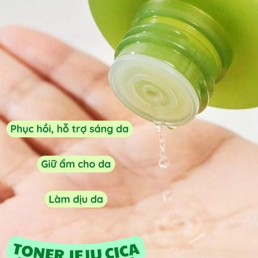 Nước hoa hồng Pretty Skin Rau Má Jeju Cica giúp cân bằng, dưỡng trắng, làm dịu da