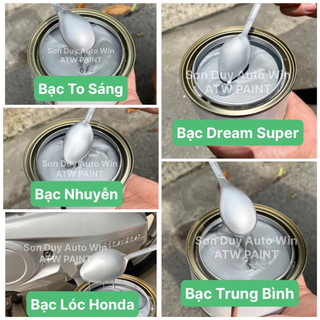 Màu bạc 1k đủ loại - Sơn ô tô xe máy đóng lon 250g