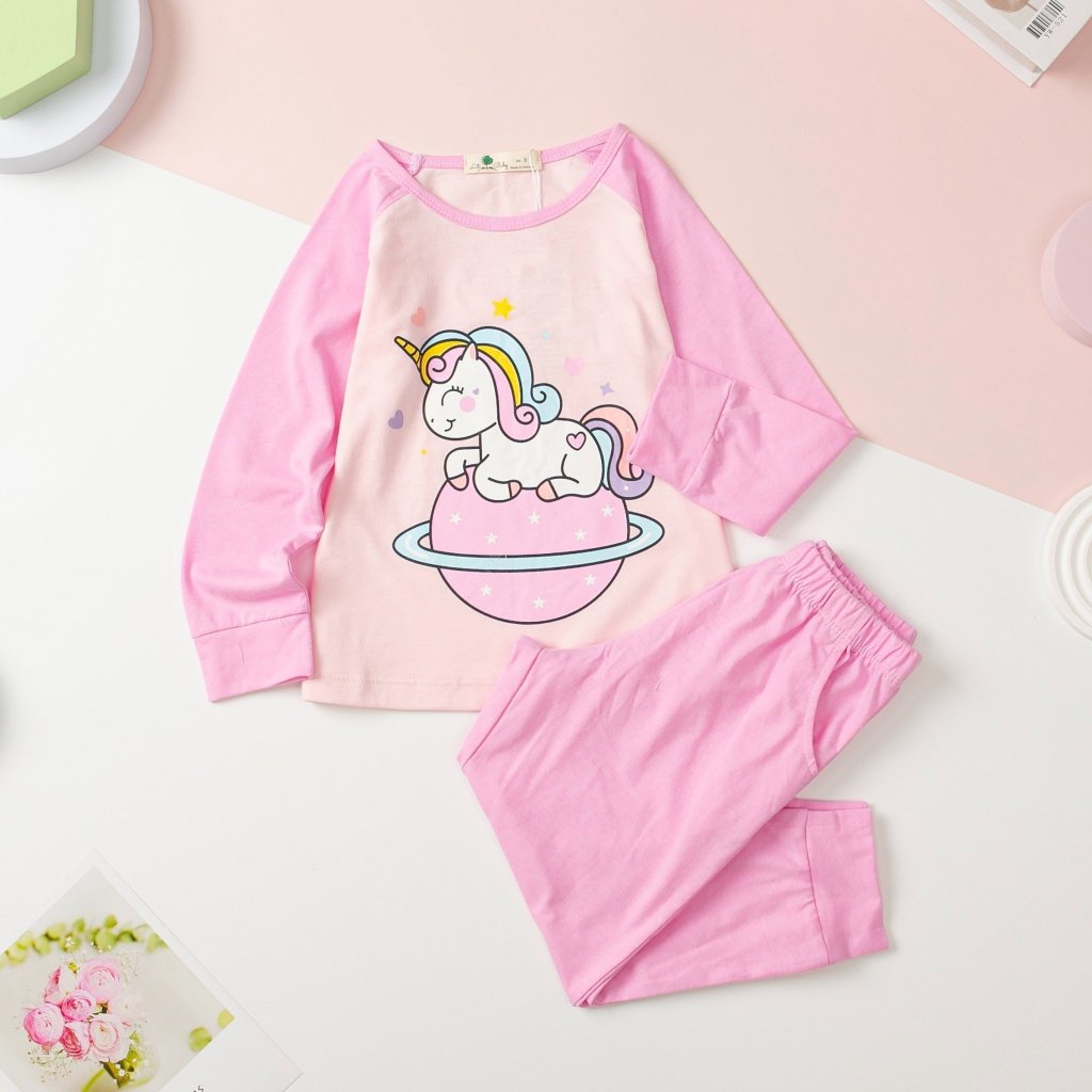 Bộ quần áo thu đông cho bé gái hãng LITIBABY cho bé gái từ 13-30kg siêu xinh
