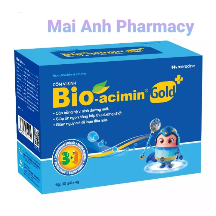 Cốm vi sinh Bio acimin gold+ bổ sung lợi khuẩn, acid amin hỗ trợ tiêu hóa khỏe, tăng cường hấp thu cho trẻ mau lớn