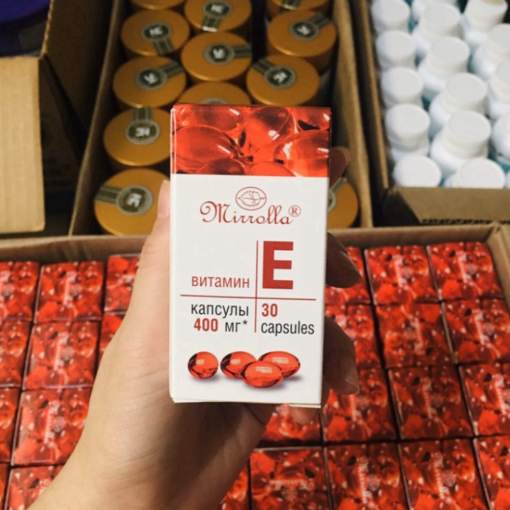 ⚠️FREESHIP⚠️ Vitamin E đỏ nga 400mg  nhựa và thủy tinh, đẹp da, chống láo hóa, tốt cho mắt