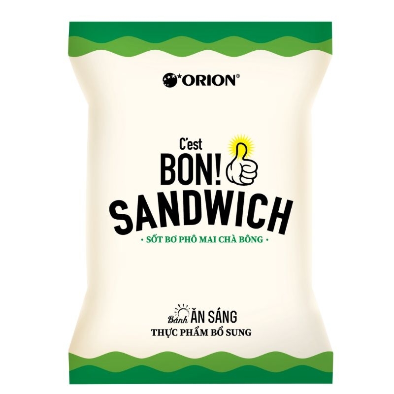 Bánh ăn sáng C'est Bon Sandwich Sốt Bơ Phô Mai Chà Bông 147g