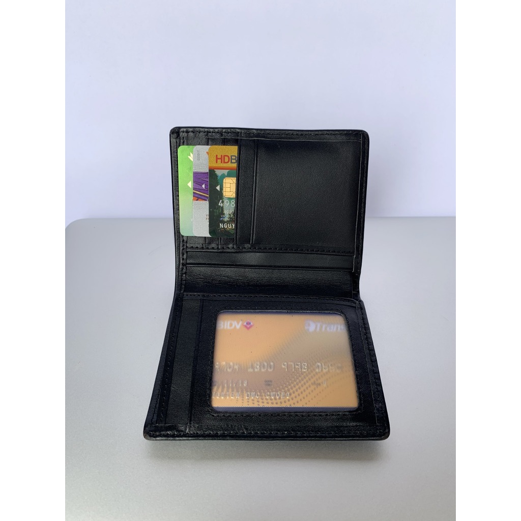 Ví nam da bò thật cao cấp thương hiệu M&N leather có hộp bảo hành 12 tháng