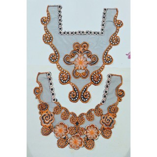 Bộ cổ ren thêu trang trí áo, dầm, bộ