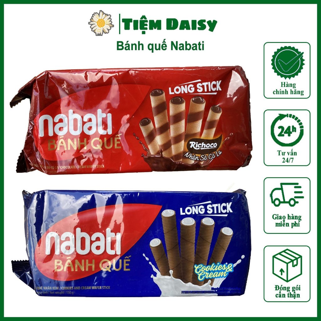 Bánh quế Nabati nhân socola/cookies
