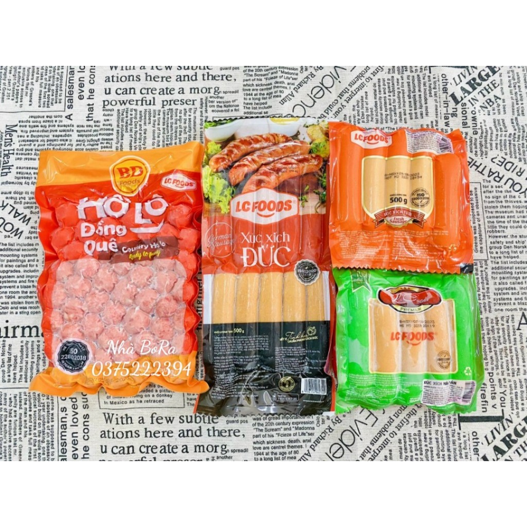 Xúc xích các loại tự chọn - gói 500g