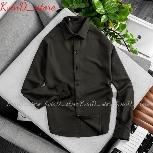 Áo Sơ Mi Nam Dài Tay,  Chất Lụa Hàn Quốc Cao Cấp Chống Nhăn Không Xù Lông ,Phai Mầu - KvinD_store