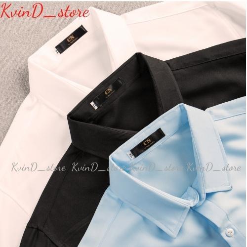 Áo Sơ Mi Nam Dài Tay,  Chất Lụa Hàn Quốc Cao Cấp Chống Nhăn Không Xù Lông ,Phai Mầu - KvinD_store