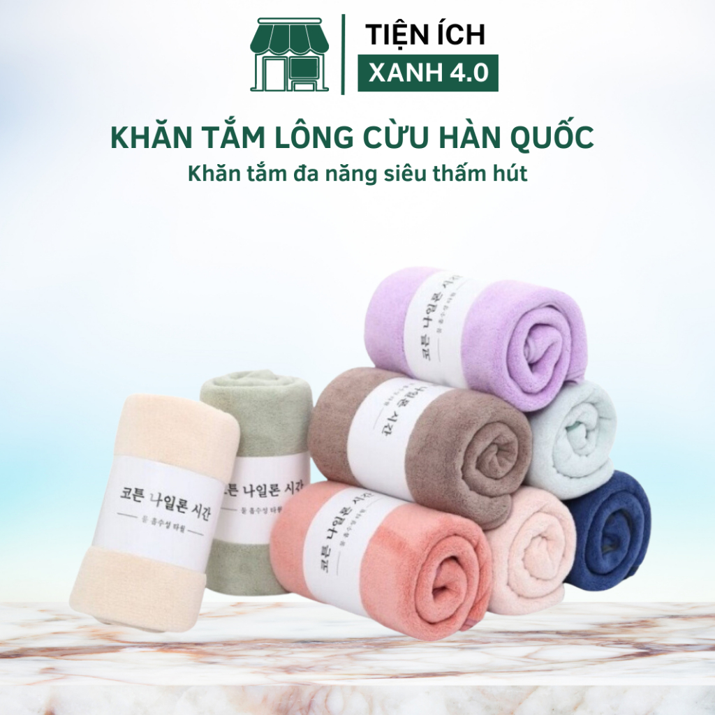 Khăn Tắm Hàn Quốc, Khăn Tắm Lông Cừu Xuất Hàn Kích Thước 70x140cm Loại 1 Siêu Mềm Mịn Thấm Hút Tốt | BigBuy360 - bigbuy360.vn