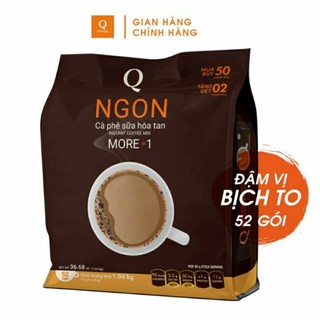 Cafe Trần Quang bịch to 52 gói thơm ngon - Cà phê sữa hòa tan Q ngon